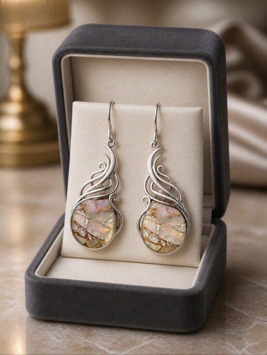 Boutique Jewelry - Elegant Silver Drop Earrings